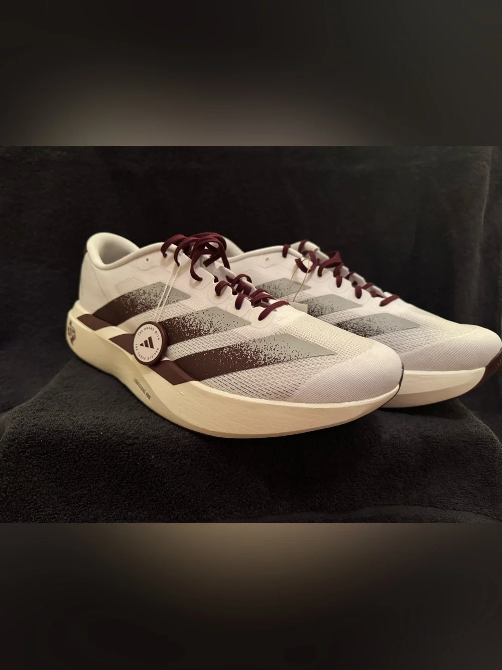 Size 13.5 - NCAA x adidas Adizero Evo SL Texas A&M